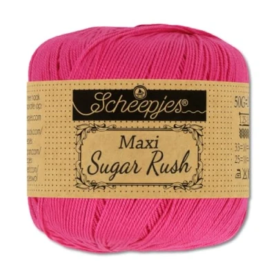 Afbeelding van Frida&#039;s Wollhaus Scheepjes Maxi Sugar Rush haakgaren, 50 g, katoen, 87 kleuren, 786, fuchsia