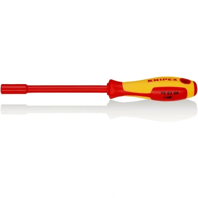 Image de KNIPEX 98 03 06 Clé à fourche VDE avec manche de tournevis bruni 232 x 6 mm
