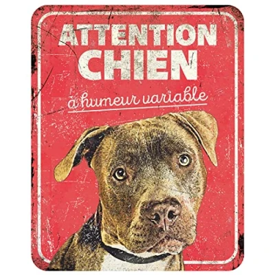 Afbeelding van D&amp;d Home Waakbord Hond Waarschuwingsbord Stafford Fr 25x20x0,3cm Rood 1st