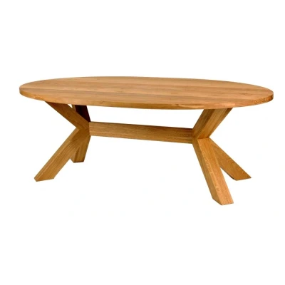 Afbeelding van Ovale vergadertafel Ankara breed 220CM diep 120CM bladkleur White Oak Matlak