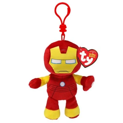 Image de Peluche Ty Marvel Beaniee Babies Soft Porte clés Iron Man