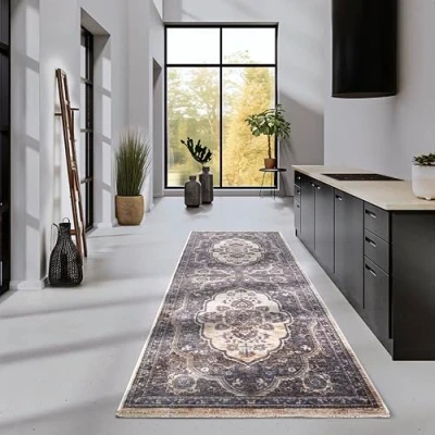 Afbeelding van Vloerkleed Renata Grijs/Bruin 80 x 190 cm Dekbed Discounter.nl