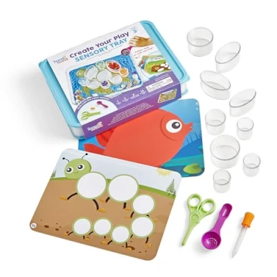 Afbeelding van Learning Resources creatie, speelmateriaal met kleine onderdelen, fijne motoriek vanaf 3 jaar, schaarbeheersing, ergotherapie speelgoed, sensorische dienbladen deksel, 95376
