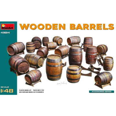 Afbeelding van 1:48 MiniArt 49014 Houten Vaten voor Diorama Plastic Modelbouwpakket
