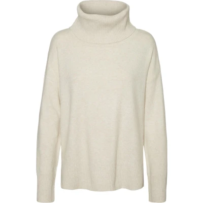 Afbeelding van Vero Moda Vmdoffy Cowlneck Trui, Dames, Maat: XS, Birch/melange