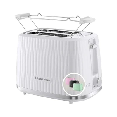 Afbeelding van Russell Hobbs Eden 27370 56 broodrooster [voor 2 sneetjes] (6 bruiningsniveaus, heffunctie, ontdooifunctie, opwarmen en stoppen, kruimellade, rooster