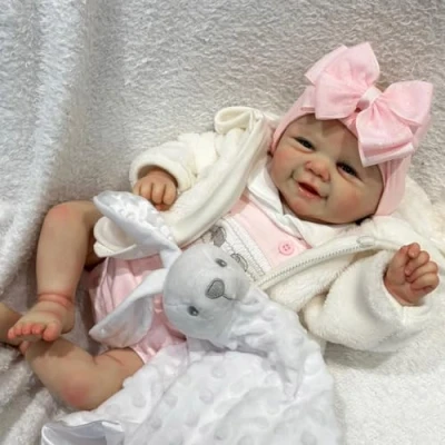 Afbeelding van Lonian Reborn Poppen, 45 cm, realistisch, babypop met zacht lichaam, babypoppen, magneet voor fopspeen (B)