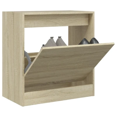 Afbeelding van Schoenenkast 60x34x63,5 cm bewerkt hout sonoma eikenkleurig