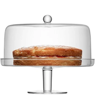Afbeelding van L.S.A. Klara Serveerplateau op Voet met Stolp ø 33 cm Transparent / Glass