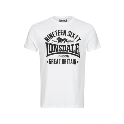 Afbeelding van Lonsdale Tshirt print, Heren, Maat: Medium, White/black