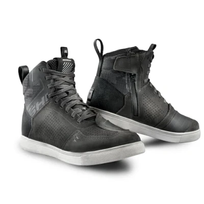 Afbeelding van SHIMA REBEL 2.0 Motorlaarzen voor heren, van geventileerd leer, zomerschoenen suède, korte enkelbescherming, casual en klassieke stadsfiets, grijs, 43