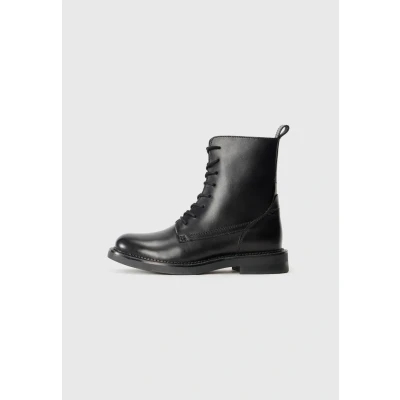 Afbeelding van Geox Serilda Veterboots, Dames, Maat: 36, Black Schoenen
