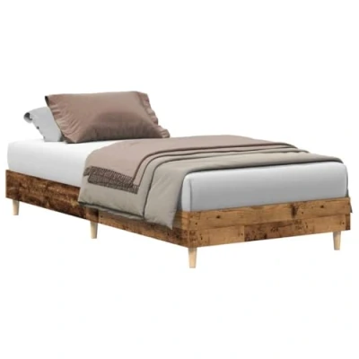 Afbeelding van vidaXL Bedframe zonder matras 75x190 cm bewerkt hout oud