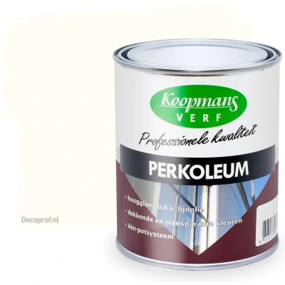Afbeelding van Koopmans Perkoleum Hoogglans Dekkend Ready Mixed 0,75 ltr wit (RAL 9010) Buitengevel &amp; Tuin