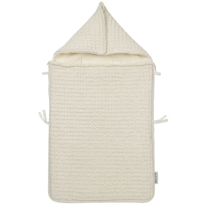 Afbeelding van Meyco Baby Wafel Teddy voetenzak nature 40x82cm