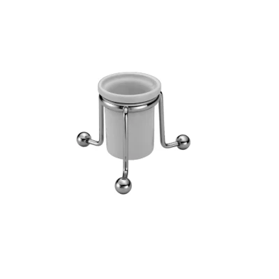 Afbeelding van Huber Croisette Klassiek Closetborstelhouder RVS Keramiek 4026.01H.AC