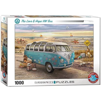 Afbeelding van Eurographics THE LOVE &amp; HOPE VW BUS Puzzel voor kinderen, Maat: One Size, Multi coloured
