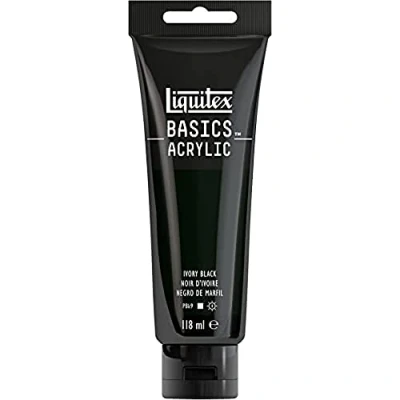 Afbeelding van Liquitex Basics Acryl Tube 118 ml Ivoorzwart ROW