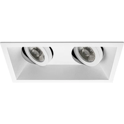 Afbeelding van Premium Inbouwspot Ante Wit Verdiepte dubbele spot Extra Warm (2700K) Met Philips LED