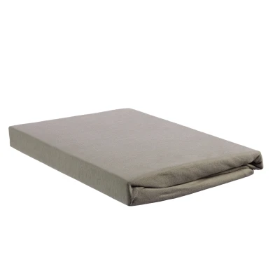 Afbeelding van Hoeslaken Jersey katoen Beddinghouse Taupe