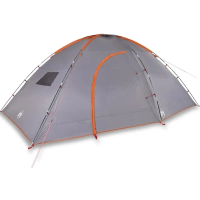 Afbeelding van Tent 8 persoons waterdicht grijs en oranje
