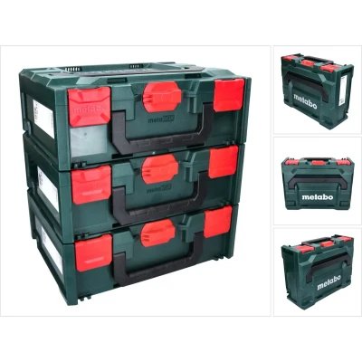 Afbeelding van Metabo metaBOX 145 Set 3x Systeem Gereedschapskoffer Stapelbaar 396 x 296 mm zonder inzetstuk