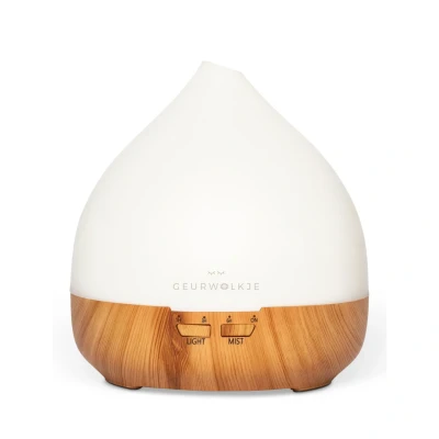 Afbeelding van Unity 2.0 Geurwolkje® Diffuser Licht hout 400 ML Geurverspreider Luchtbevochtiger Vernevelaar voor Aromatherapie