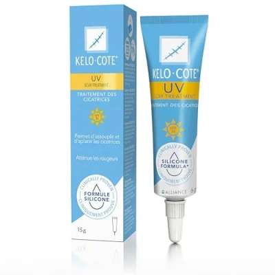 Afbeelding van KELO COTE Gel Cicatrice UV SPF 30 Traitement Des Cicatrices Excessives Formule Silicone Atténue Rougeurs &amp; Démangeaisons Résiste À L’Eau Transparent Cliniquement Prouvé Tube 15 g