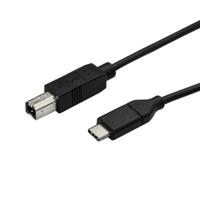 Image de StarTech.com Câble USB C 3 m vers B imprimante 2.0 Cordon type 24 pin (M) droit pour Thunderbolt / noir P/N: SV231DHU34K6