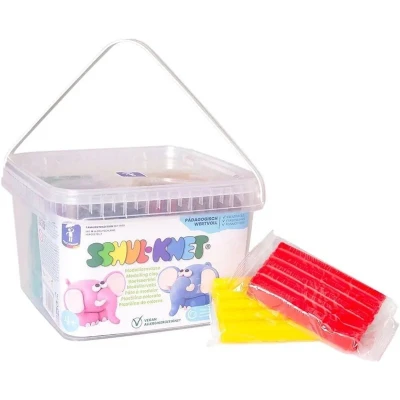 Afbeelding van Feuchtmann Plasticine SCHULKNET EDU emmer assorti kleuren, 1.96 kg