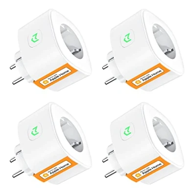 Afbeelding van Refoss RSS210HKQUAEU Smart stopcontact, werkt met Apple HomeKit, WLAN, Alexa Plug afstandsbediening, wifi timer, compatibel Siri, Google Assitant, eHomelife app, 4 stuks,wit
