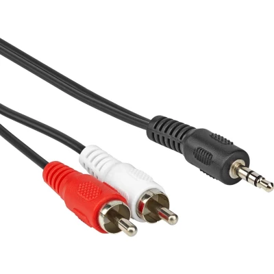 Afbeelding van 2 m Jack naar tulp kabel 3.5mm