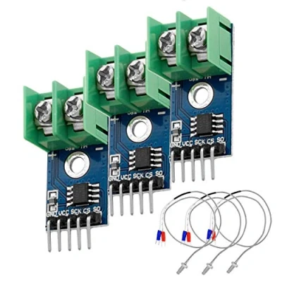 Afbeelding van AZDelivery 3 x MAX6675 Temperatuursensor met K type Sonde en Jumper Draad compatibel Arduino Raspberry Pi Inclusief E Book!