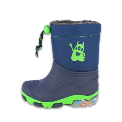 Afbeelding van Beck Warmfutter Blinking Ghost Snowboots voor kinderen, Maat: 28, Dunkelblau Kunststof/ textiel