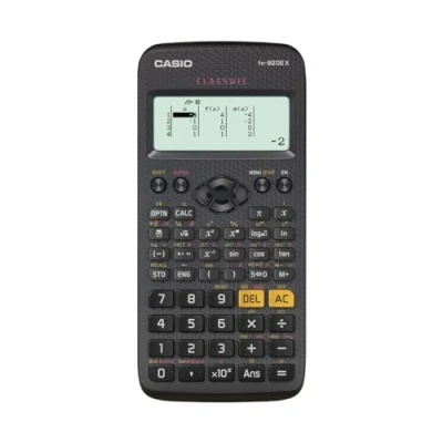 Image de Casio FX 82DEX Calculatrice scolaire noir Ecran: 12 à pile(s) (l x H P) 77 14 166 mm
