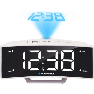 Afbeelding van Blaupunkt Wekker met tijdprojectie (USB oplaadstation, digitale FM, alarm, snooze functie)