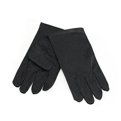 Afbeelding van Rubies Verkleed handschoenen voor kinderen zwart polyester one size kort model