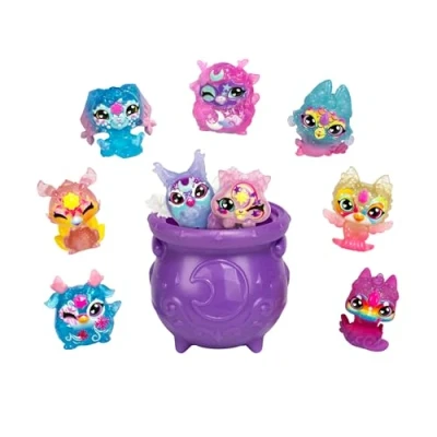 Image de Pack 9 figurines minis Magic mixies Mini créatures a collectionner, chaudrons et ingrédients inclus
