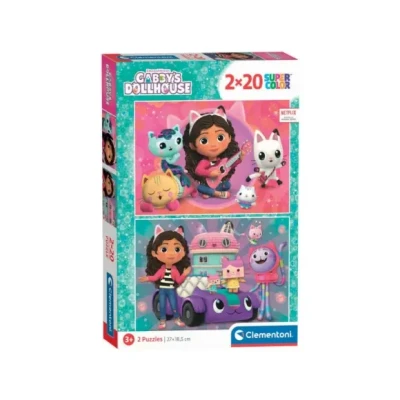 Afbeelding van Clementoni Supercolor Puzzel Gabbys Dollhouse 2X20 Stukjes