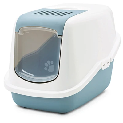 Afbeelding van Savic Kattentoilet Nestor Earth 56 x 39 38.5 cm Kattenbak Blauw&amp;Wit