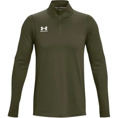 Afbeelding van Under Armour Challenger Midlayer Longsleeve, Heren, Maat: XXL, Marine od green white