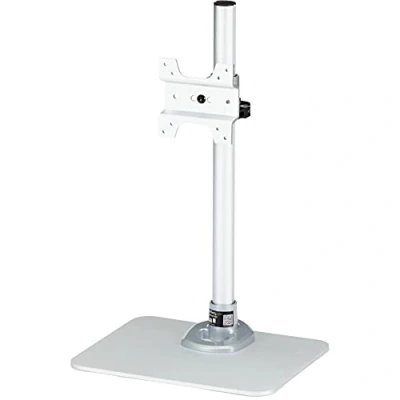 Image de StarTech.com Support de bureau pour écran moniteur VESA Bras d&#039;écran réglable Gestion câbles argent Kit montage (support bureau, pieds, clé, vis, serre câble) Écran LCD plastique, acier Tai