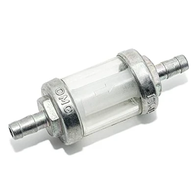 Afbeelding van OMG 10315B benzinefilter, massief metaal, brandstoffilter, diameter 6 mm