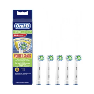 Afbeelding van Oral B Crossaction 5 Pack Opzetborstel Wit