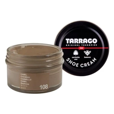Afbeelding van Shoe Cream Beschermende crème voor leren schoenen, schoenverzorging, voedt, herstelt en beschermt 50 ml, 108 Camel