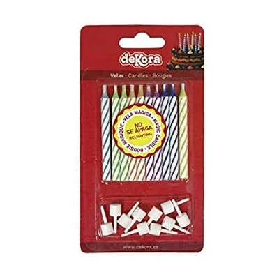 Afbeelding van Dekora Decoratieve kaarsenset voor verjaardagsdecoratie