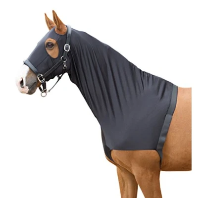 Image de Harry&#039;s Horse Protection de Poitrail Lycra Capuche Noir S