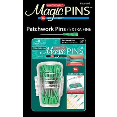 Afbeelding van Taylor Seville Originals Comfort handgreep warmte resistent, extra dun (0,4 x 36 mm) patchwork magische broches 100 stuks