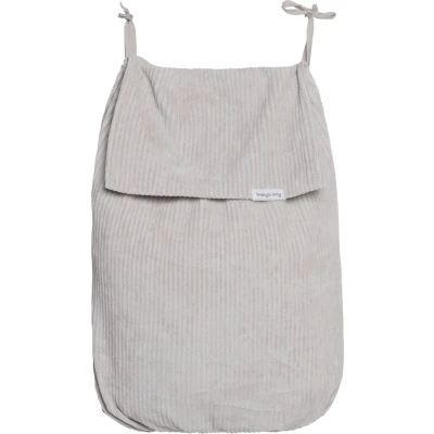 Afbeelding van Baby&#039;s Only Boxzak Opbergzak speelgoed Boxopbergzak Boxtas Speelgoedzak Sense Kiezelgrijs Zachte rib corduroy stof