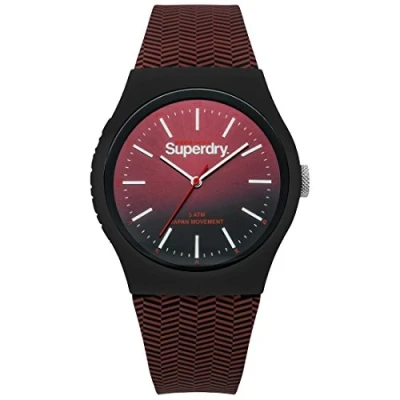 Afbeelding van Superdry SYG184RB Analoog kwartshorloge voor dames met siliconen band, armband, Armband